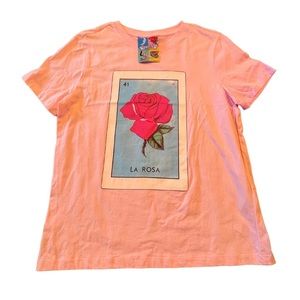Forever 21 Loteria La Rosa Shirt sz Small